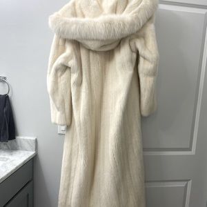 Floor Length White Fur Coat